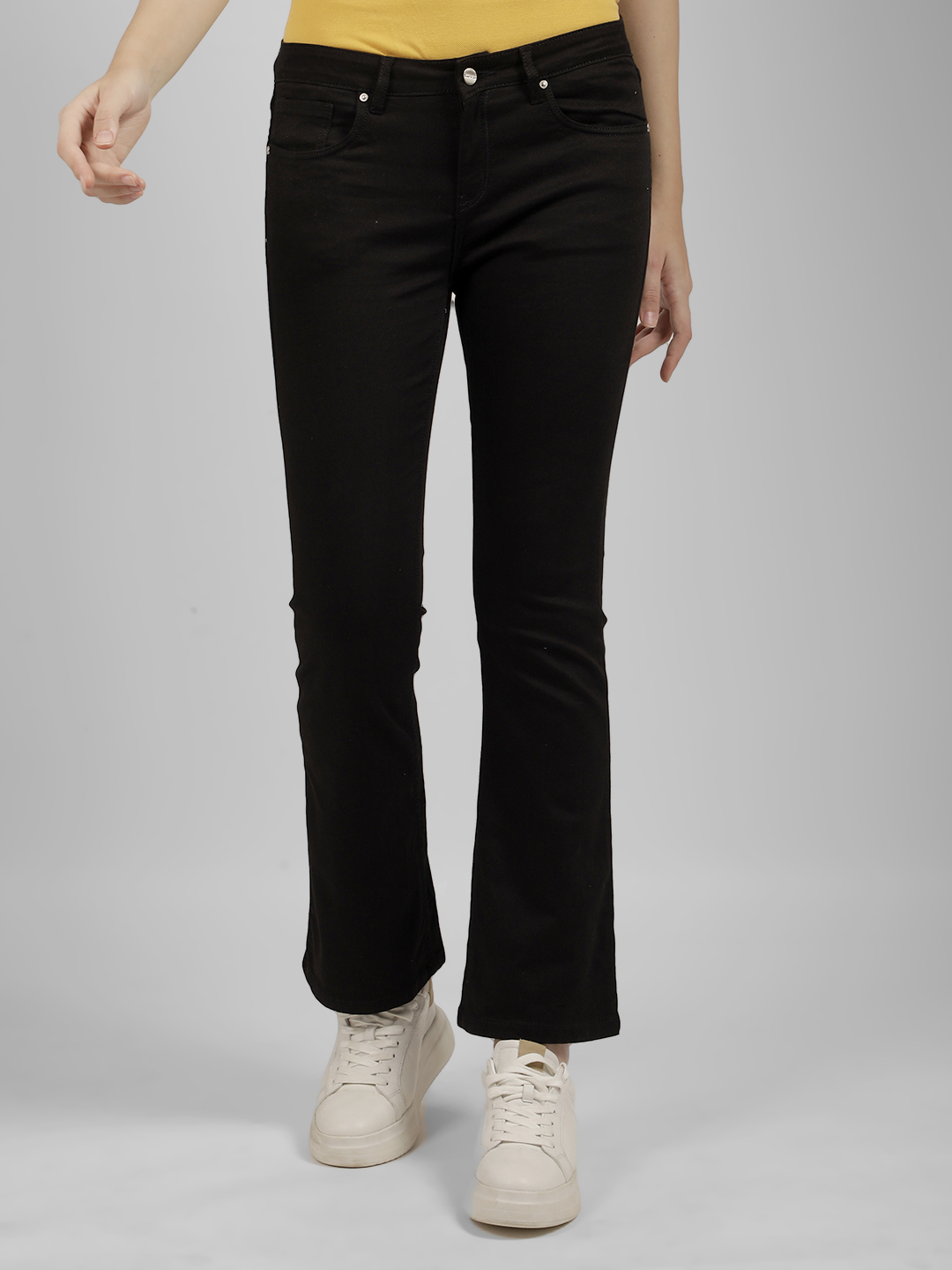 Numero Uno Women Solid Black Jeans